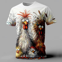 Load image into Gallery viewer, Funny Men's T Shirt Animal Chicken Print Summer Casual Short Sleeve Tee Street Fashion O-Neck Pullover Men's Oversized Clothing