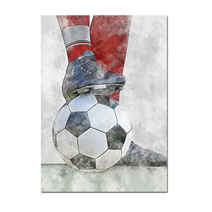 Football Basketball Poster Canvas Painting – Modern Sports Wall Art