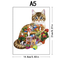 Load image into Gallery viewer, Mysterious Cat Wooden Puzzle: Educational Interactive Toy Gift&quot;