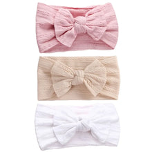 Load image into Gallery viewer, 3PCS Cute Bowknot Baby Headbands - Soft Elastic Turban for Newborn Girls, Kids Hair Accessories