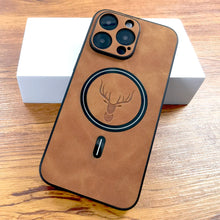 Load image into Gallery viewer, Luxury PU Leather Deer Case For iPhone 17 Air 16 15 14 13 12 11 Pro Max Plus 16E 15Pro 14Pro 13Pro Magsafe Wireless Charge Cover