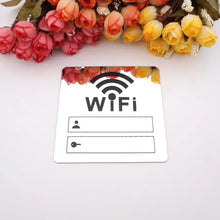 Load image into Gallery viewer, WiFi Sign Mirror Wall Sticker 3D Acrylic Rewritable Decor