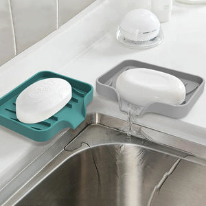 Silicone Self-Draining Soap Holder: Kitchen Sink Organizer and Dish Soap Tray