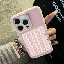 Load image into Gallery viewer, Luxury 3D Suction Cup Stand Litchi Pattern Phone Case For iPhone 17 16 15 14 Pro Max Plus 11 12 13 Pro Max X XR XS 16E Cover
