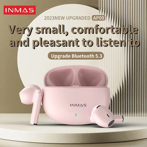 INMAS TWS AP09 Bluetooth 5.3 Earphones Noise Reduction Wireless HiFi Stereo Earbuds