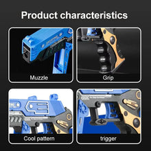 Load image into Gallery viewer, Continuous Fire Rubber Band Pistol Foldable Launcher Shooting Game Toy
