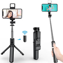 Load image into Gallery viewer, New Bluetooth Selfie Stick Mobile Phone Holder Retractable Portable Multifunct-ional Mini Tripod with Wireless Remote Shutter