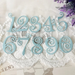 0-9 Lace Numbers Metal Cutting Dies Stencils DIY Scrapbooking Photo Album Decor