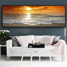 Load image into Gallery viewer, Scandinavian Minimalist Wall Art - Nature Abstract Boat Landscape - Oil Painting Posters