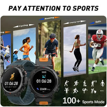 Load image into Gallery viewer, Rugged Smart Watch for Men, 3 ATM Waterproof, 100+ Sport Modes, Fitness Tracker