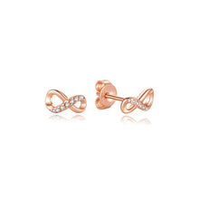 Load image into Gallery viewer, Original 925 Sterling Silver Earrings 2025 Stud Hoop Crystal Earings For Women Rose Gold Crown Heart Infinity Bee Earing Jewelry