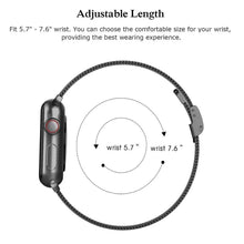 Load image into Gallery viewer, Slim Strap+Case Apple Watch Band 40mm 41mm 44mm 45mm 38mm 42mm Correa Milanese Bracelet