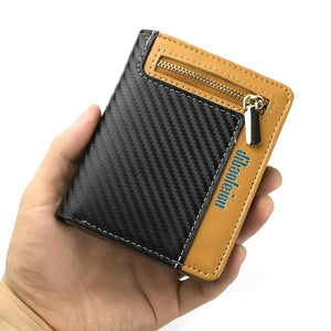 Slim Men's Wallet! Carbon Fiber, Money Clip, RFID Blocking