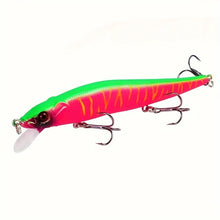 Load image into Gallery viewer, 1pc 4.52inch/0.49oz Plastic Simulation Lure, Minnow Hard Bait With 3 Treble Hooks, Artificial Bait For Pike Carp