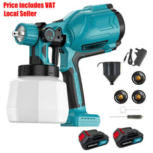 Load image into Gallery viewer, 1000ML Cordless Electric Paint Sprayer with 2x3.0Ah Battery and Nozzles replace for Makita 18V Battery HVLP Spray Gun
