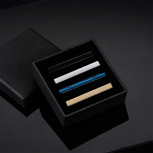 Minimalist Tie Clip & Cufflinks Set for Men - Business Party Gift Box, Luxury Fashion