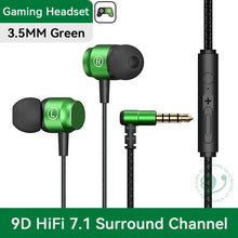 Load image into Gallery viewer, Metal Magnetic Gaming Earbuds 90° L Elbow Digital Type-C/3.5MM AUX 9D Surround HIFI Heavy Bass Music Headset For Samsung Android