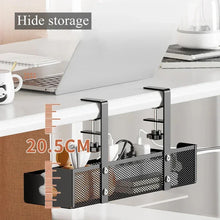 Load image into Gallery viewer, 1PCS Under Desk Cable Management Tray, No Drill Steel Desk Cable Organizers, Wire Management Tray Cable Management Rack