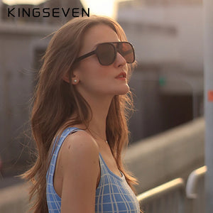 KingSeven Retro 70s Sunglasses Women Men UV400 Driving Shades Large Frames