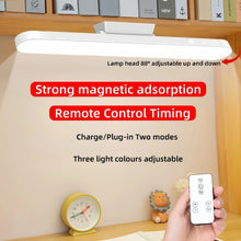 Load image into Gallery viewer, LED Table Lamp Magnetic Hanging USB Rechargeable Desk Lamp 3 Color Reading Light Dimmable Cabinet Closet Wardrobe Night Light