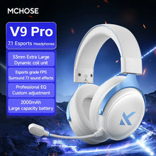 Load image into Gallery viewer, MCHOSE V9 pro E-Sports Headset with Microphone Tri-Mode Gaming USB Wireless 7.1 Channel Surround Sound Portable Audio Headphones