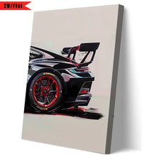 Load image into Gallery viewer, GT3 RS Graffiti Wall Art, HD Canvas Print Poster, Home, Living Room, Room Decoration