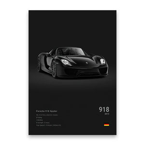 Famous Cars M5 918 GT3 Canvas Wall Art Print Poster G63 STO SLS Decorative Mural Modern Home Decor Birthday Gift Unframed