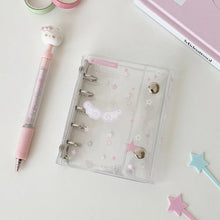 Load image into Gallery viewer, Sparkle Star Mini Binder Notebook M5 Size Pocket Notepads Daily Agenda Diy Photo Album Postcards Collect