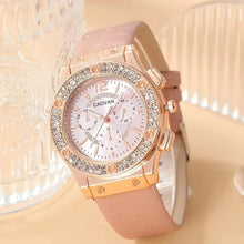 Load image into Gallery viewer, Women&#39;s Luxury Rhinestone Watch Set - Elegant Fashion Quartz Wristwatch