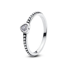 Load image into Gallery viewer, 925 Sterling Silver Rings For Women Original Crown Love Heart Wishbone Engagement Wedding Rose Gold Crystal Ring Luxury Jewelry