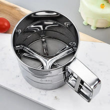 Load image into Gallery viewer, Stainless Steel Flour Sifter Baking Powder Sugar Shaker Hand Press Design