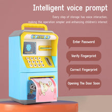 Load image into Gallery viewer, Cartoon Face Unlock ATM Music Coin Bank - Kids Toy Safe Box Banking Machine