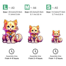Load image into Gallery viewer, Wooden puzzle Color Cat delicate gift box Irregular shape puzzle Gratitude gift adult stress reduction family interactive toy