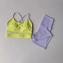 Load image into Gallery viewer, Women's Yoga Set Workout Set 2 Piece High Waist Yoga Leggings Sports Bra Gym Suit Activewear Sports Fitness Set Sports Suit