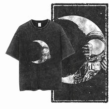 Load image into Gallery viewer, SA ASTRONAUT SPACE THEMES Printed Cotton Acid Washed Graphic Unisex T Shirt Cool Streetwear Men Tshirts Big Size Tee for men