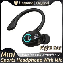 Load image into Gallery viewer, Bluetooth 5.2 Business Wireless Headphone Ear-Hook Mini HIFI Bass Noise Cancelling Earphone With Mic Earbuds Sport Game Headset