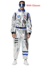 Load image into Gallery viewer, Silver Astronaut Costume Adult Spaceman Jumpsuit Space Suit Outfit for Women Men Cosplay Halloween Costumes 2024 New