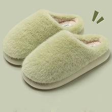 Load image into Gallery viewer, Winter Women's Faux Fur Warm Slippers-Plush Toe-Cover Slip-Resistant Cotton House Shoes,Soft Cozy Indoor Slides with Thick Sole
