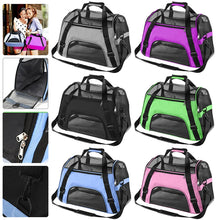 Load image into Gallery viewer, Cat Bags Portable Puppy Dog Carrier Bag Cats Handbag Mesh Breathable Foldable Travel Pet Bag Pet Carrying Supplies