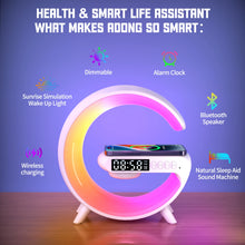 Load image into Gallery viewer, Multifunction Wireless Charger Pad Stand Speaker TF RGB Night Light 15W Fast Charging Station for iPhone Samsung Xiaomi Huawei