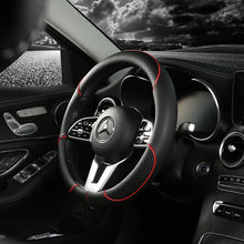 Load image into Gallery viewer, All Seasons Leather Diamond Steering Wheel Cover Universal Fit for 14 .5-15 Inch Durable Leather Cover Anti-Slip Veins Design