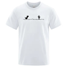 Load image into Gallery viewer, Funny Cactus Dinosaur Printed T-Shirt Men Tops 100% Cotton T-shirt for Men Women Casual O-Neck Streetwear Basic Tops Geek Tees