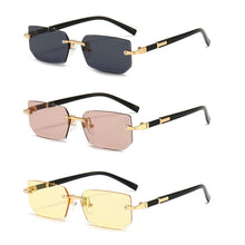 Load image into Gallery viewer, Rimless Sunglasses Rectangle Fashion Popular Women Men Shades Small Square Sun Glasses For Female Male Summer Traveling Oculos