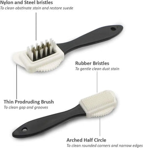 -Side Shoe Brush! Suede, Nubuck, Stain Removal