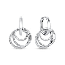 Load image into Gallery viewer, Original 925 Sterling Silver Earrings 2025 Stud Hoop Crystal Earings For Women Rose Gold Crown Heart Infinity Bee Earing Jewelry