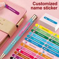 Custom Waterproof Name Stickers for Water Bottles & Kids Stationery – Colorful Personalized Labels, Durable Vinyl, Eco-Friendly