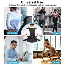 Load image into Gallery viewer, Unisex Back Brace Posture Corrector Lumbar Support for Back Pain Relief and Improved Posture