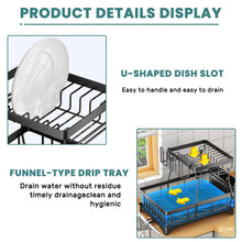 Load image into Gallery viewer, Large 2-tier dish drying rack for kitchen countertops, removable large-capacity dish draining rack