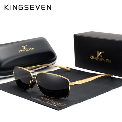 KINGSEVEN Polarized Square Sunglasses Retro Men Shades Outdoor Travel