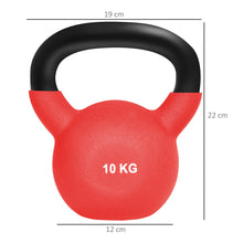 Load image into Gallery viewer, HOMCOM Soft Kettlebell, 10kg Kettle Bell with Non-Slip Handle for Home Gym Weight Lifting and Strength Training, Red
